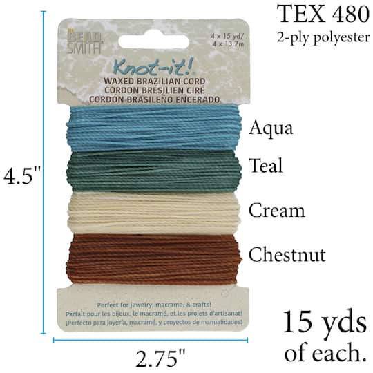 Beadsmith® Knot-it!™ Beach Waxed Brazilian Cord